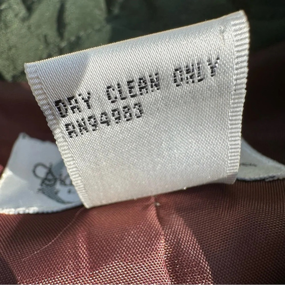 Diane Von Furstenberg Vintage Silk Assets Quilted Jacket Coat Green Medium Vtg - Picture 11 of 11